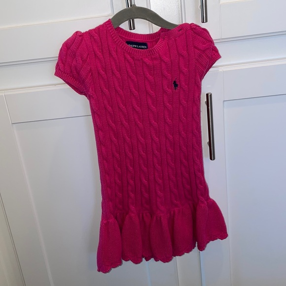 Ralph Lauren Other - Ralph Lauren Pink knitted dress size 3T in great condition